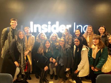 Students at the Insider, Inc. offices in New York