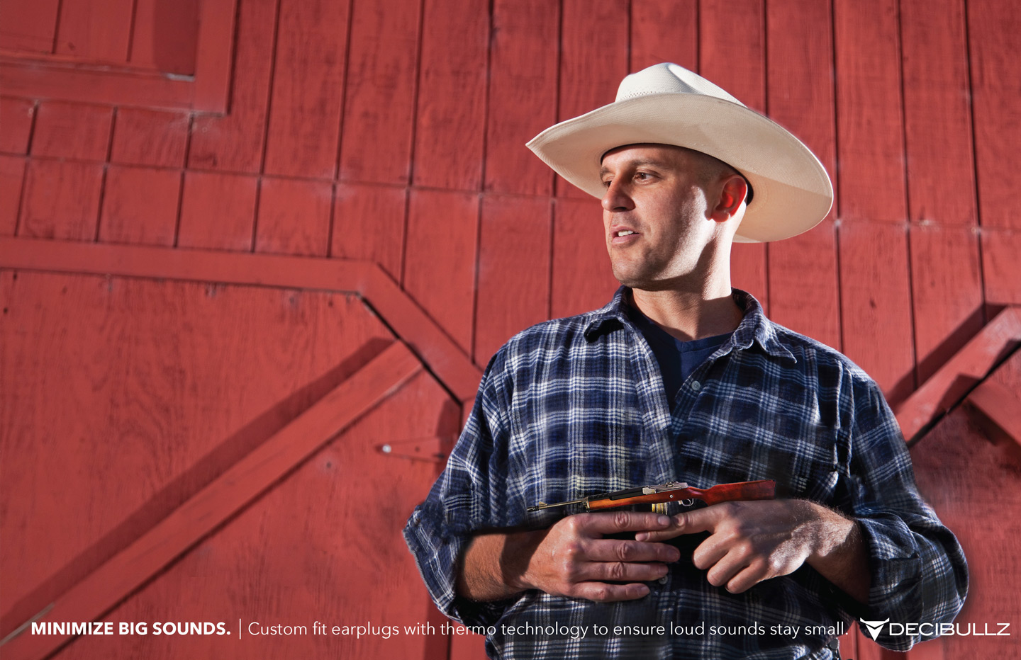 Ad with man with cowboy hat