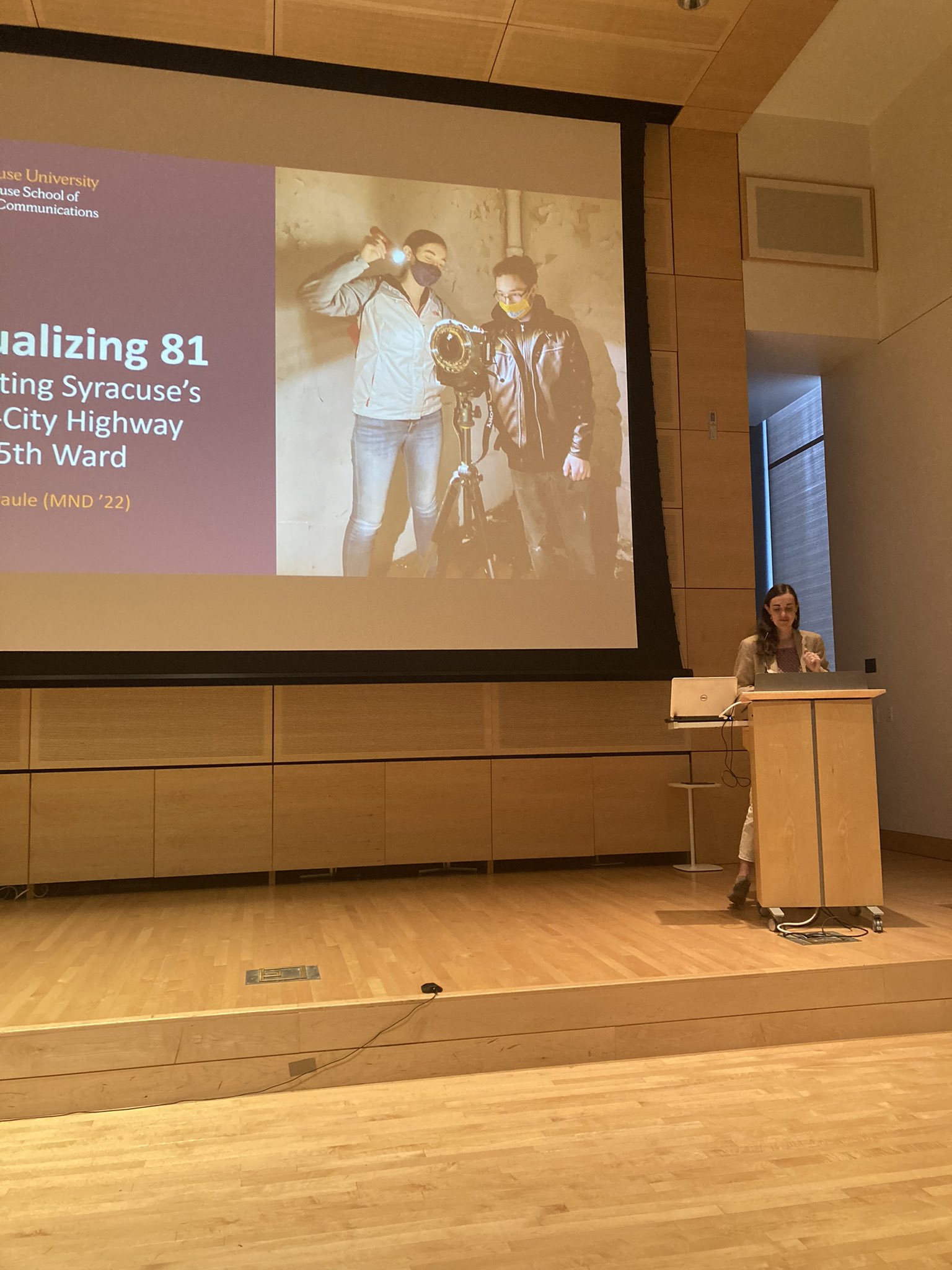 Amanda Paule giving a presentation about i-81 in the Herg