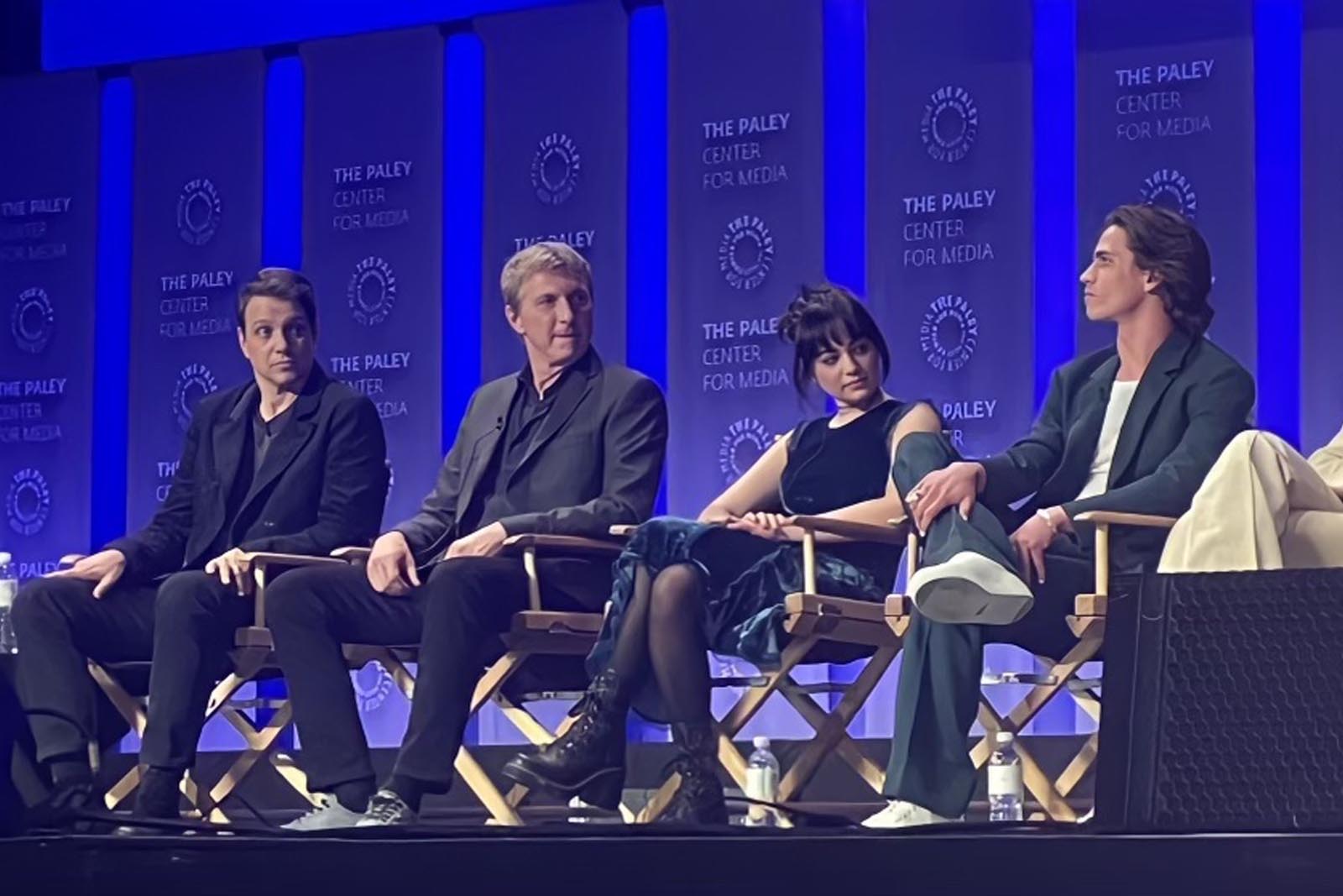 Stars on stage during panel